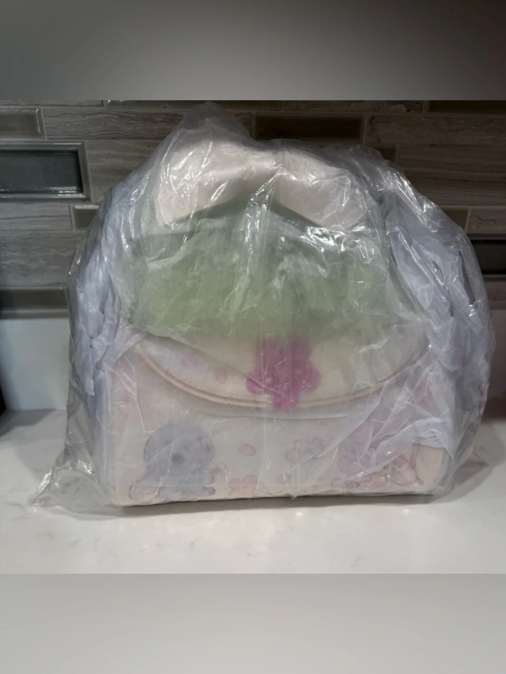 Loungefly Disney 🆕 Stitch & Angel Cherry Blossom Bow Handle Crossbody Bag